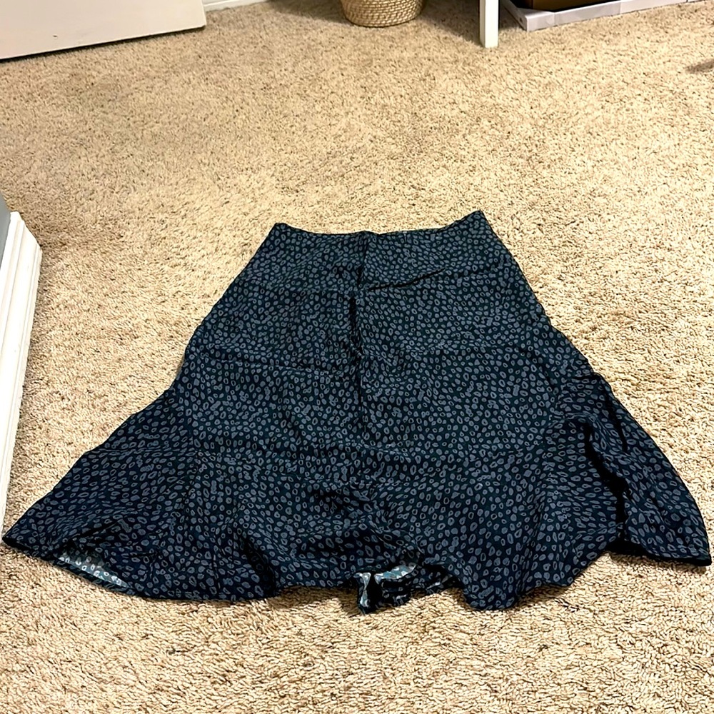 Boutique Casual Skirt navy leopard print style